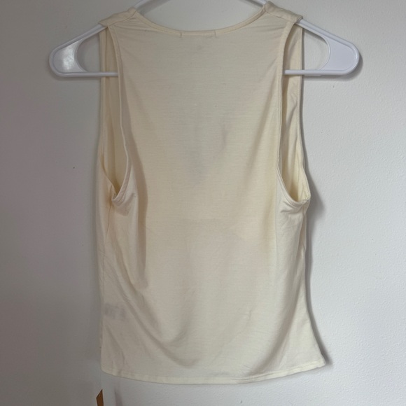 Reformation NWT bowie knit top tank sleeveless top S fior de latte ivory - Picture 7 of 8